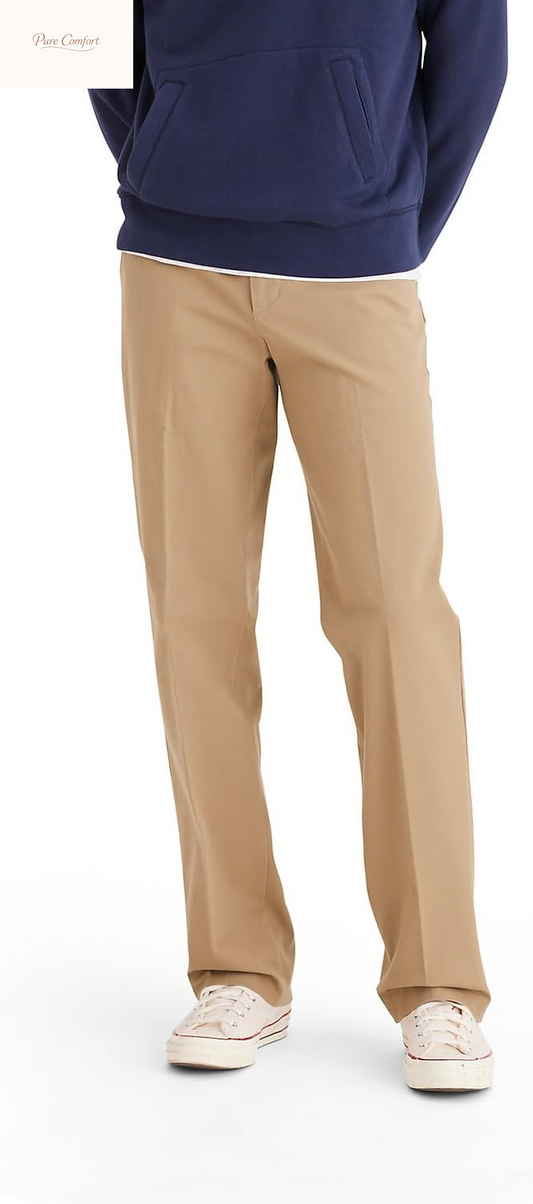 Men'S Classic Fit Workday Khaki Smart 360 FLEX Pants (Standard and Big & Tall)