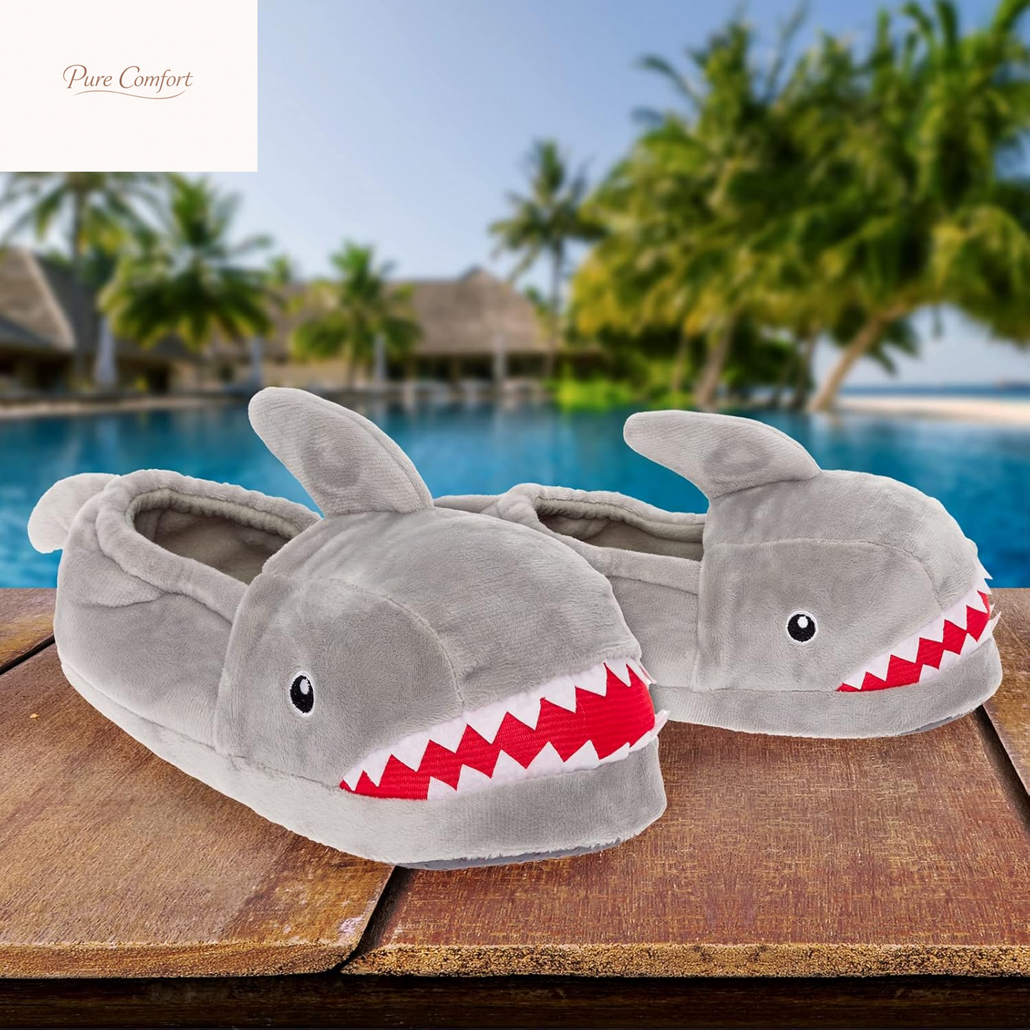 Funny Animal Slippers for Women & Men, House Shoes, Turtle, Flamingo, Bunny, Shark, Cozy Furry Slippers