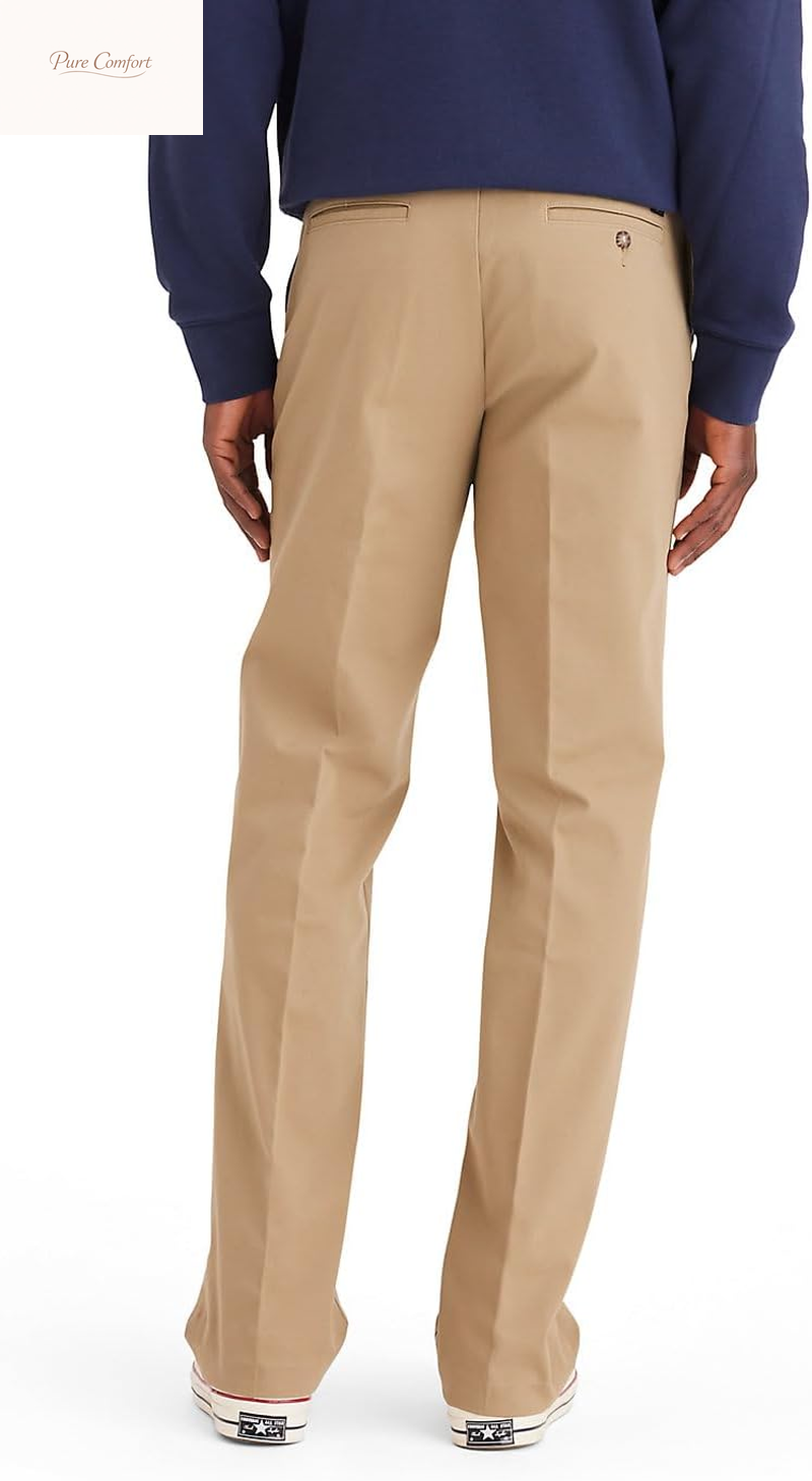 Men'S Classic Fit Workday Khaki Smart 360 FLEX Pants (Standard and Big & Tall)