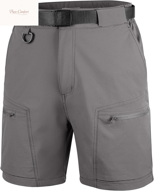 Men'S Cargo Hiking Shorts with Belt Lightweight Quick Dry Tactical Shorts with Pockets for Casual Work Golf