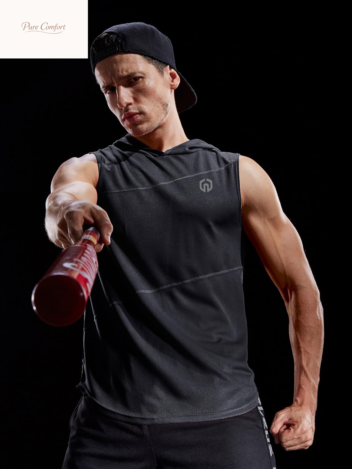 Dry Fit Workout Athletic Muscle Tank Top Running Shirts with Hoods